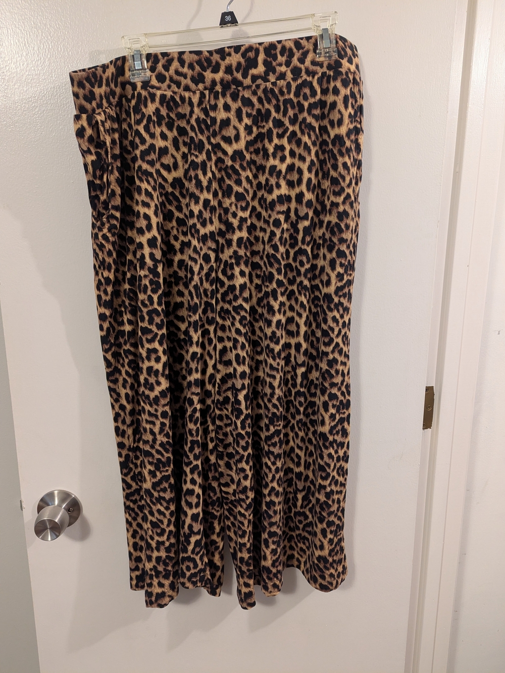 torrid Leopard Print Pull On Wide Leg Crop Pant